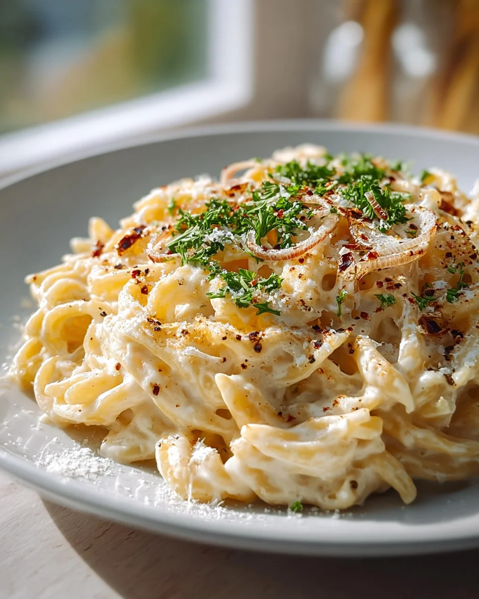 Blitzschnelle Zwiebel Sahne Nudeln – Cremig & Herzhaft