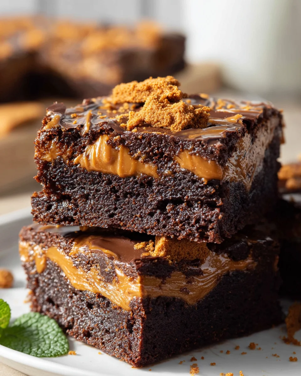 Spekulatius Brownies Biscoff: Weihnachtlich & Lecker!