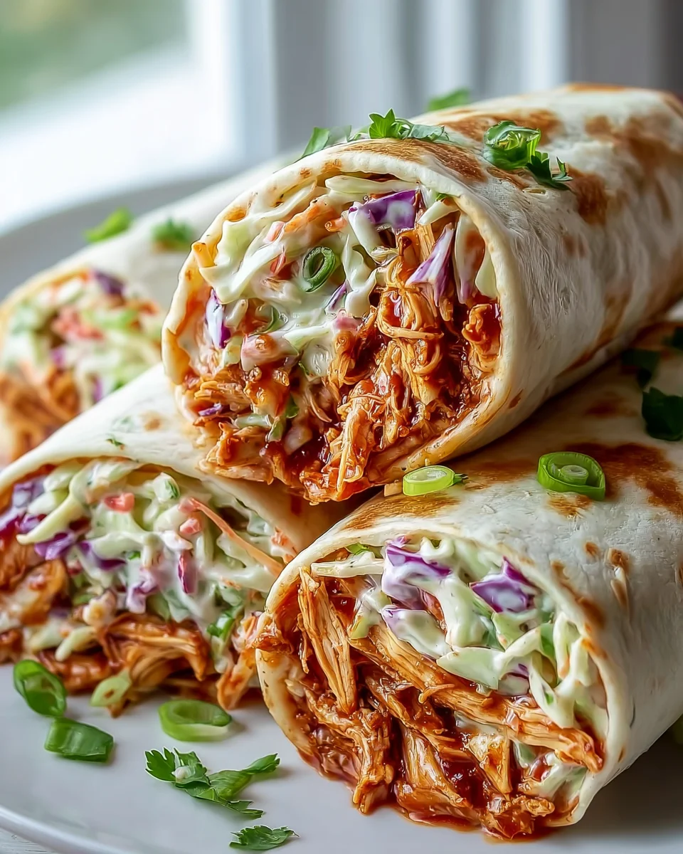 Bbq Chicken Coleslaw Wraps