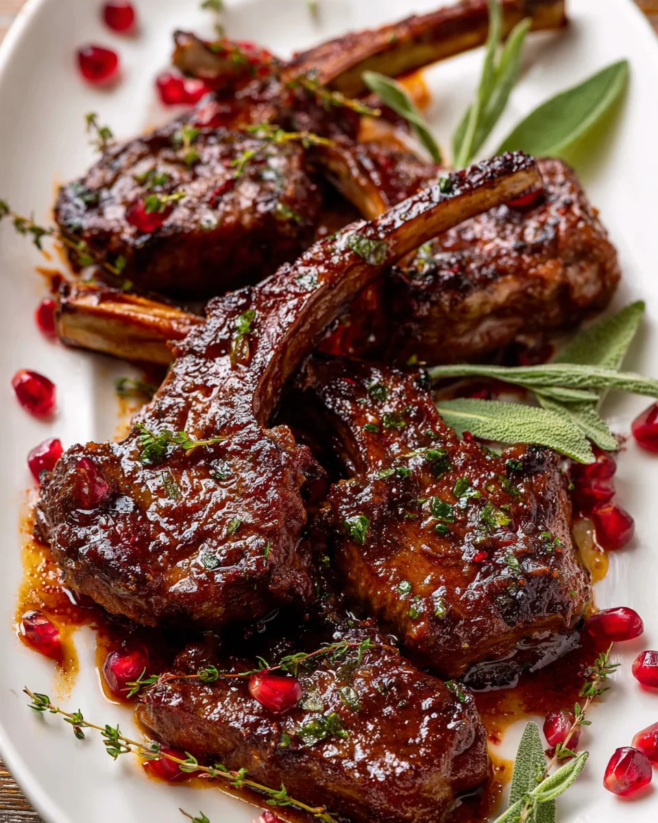 Fancy Granatapfel-Lammkoteletts