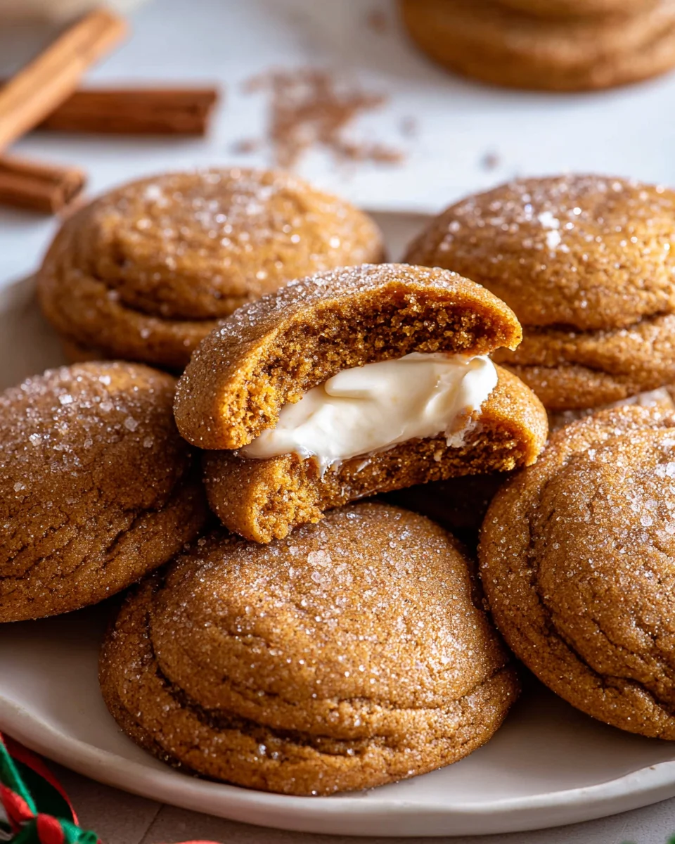 Gingerbread Cheesecake Cookies