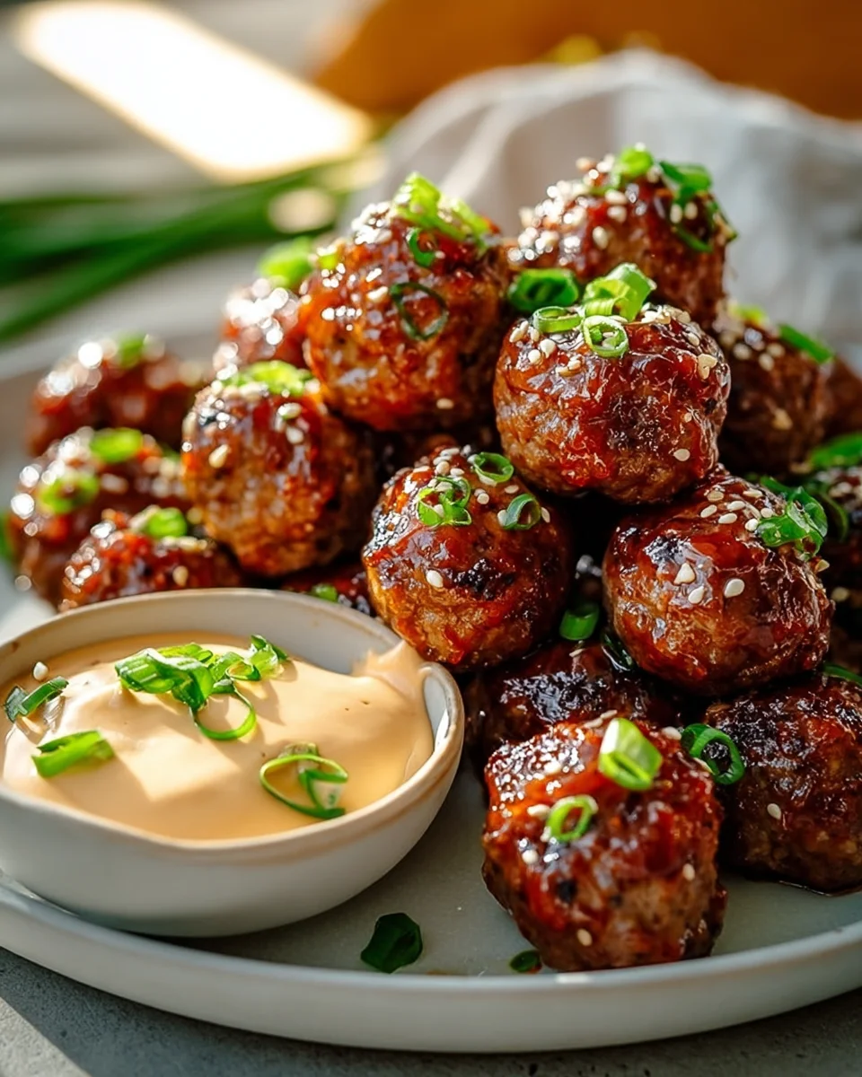 Die besten koreanischen BBQ-Fleischbällchen mit scharfer Mayo