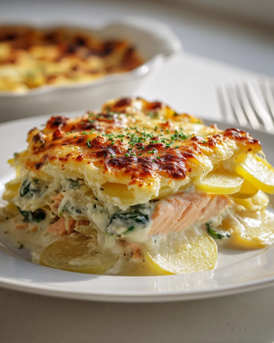 Zarter Lachs Auflauf Mit Kartoffeln