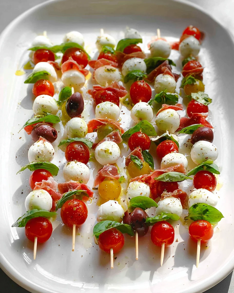 Mini Caprese Salad Skewers