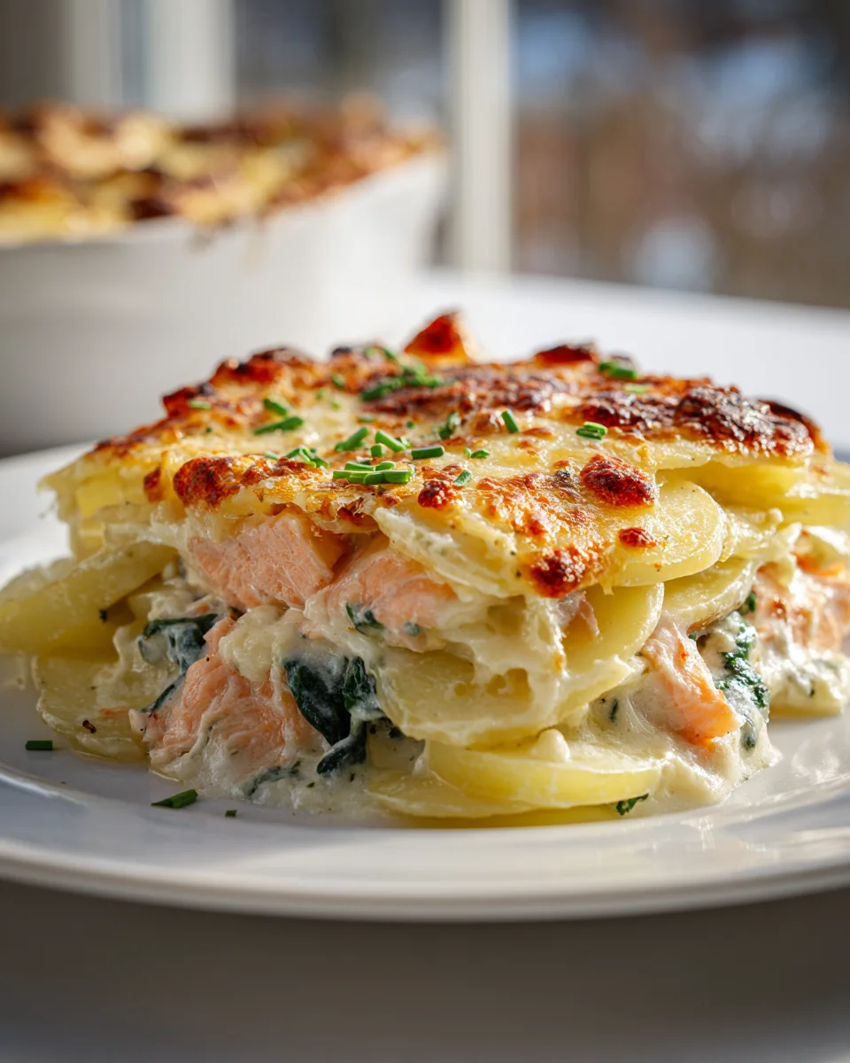Zarter Lachs Auflauf mit Kartoffeln – Ein Genuss für Feinschmecker