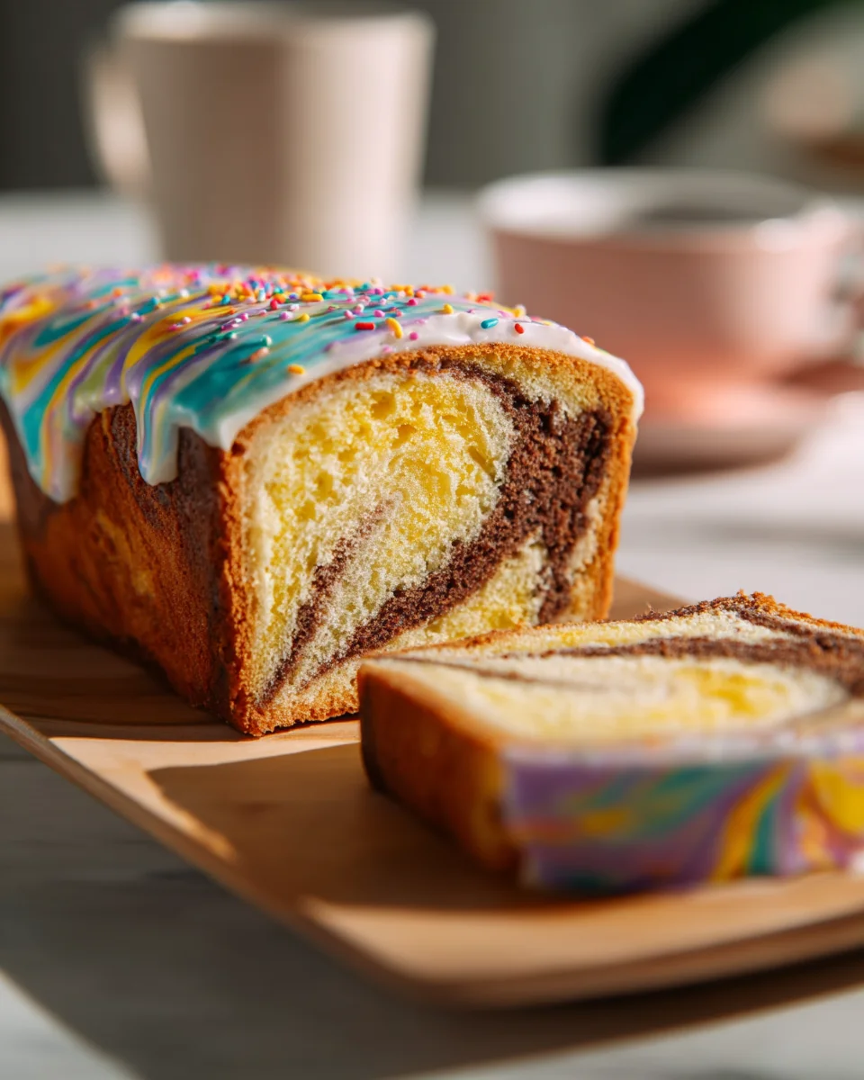 Kunterbunter Marmorkuchen: Saftig, leicht & einfach lecker!