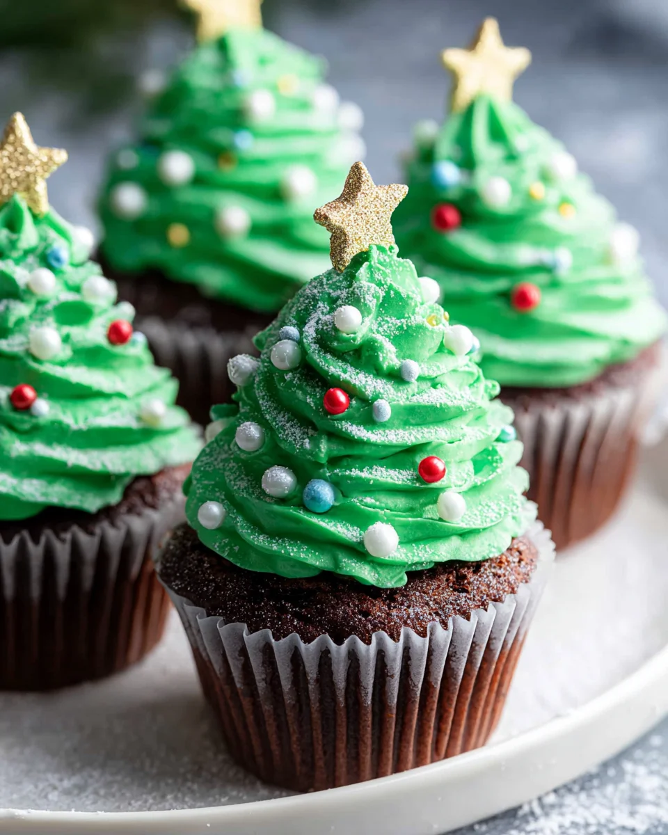 Christmas Tree Cupcakes