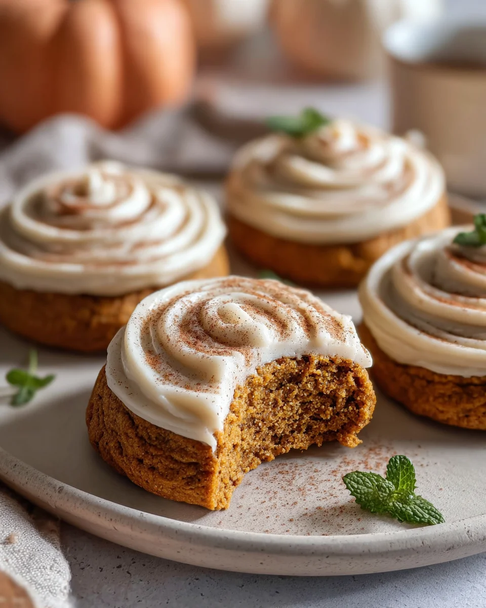 Die besten soften Kürbiskekse mit Frischkäse-Frosting Rezept