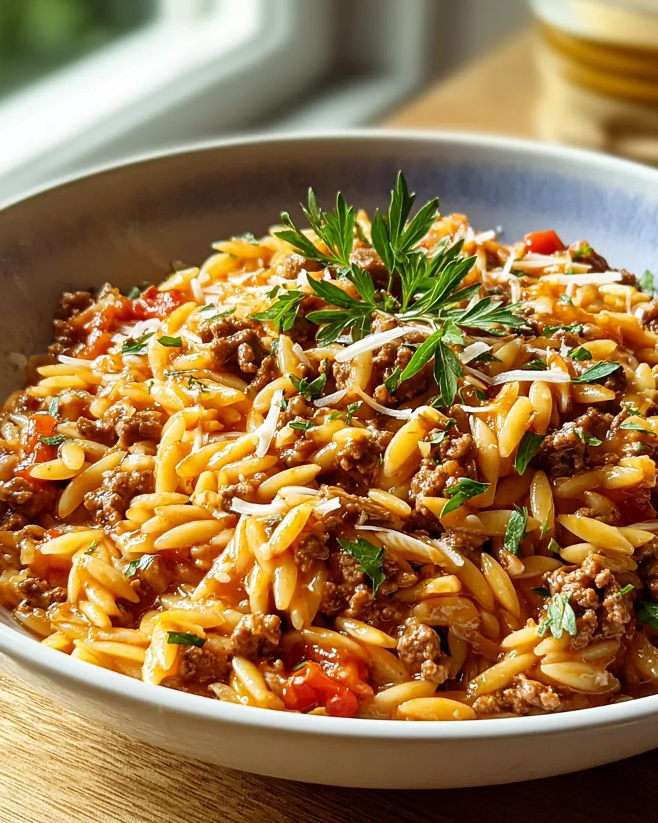 Unwiderstehliches Hackfleisch Orzo für Gemütliche Abende