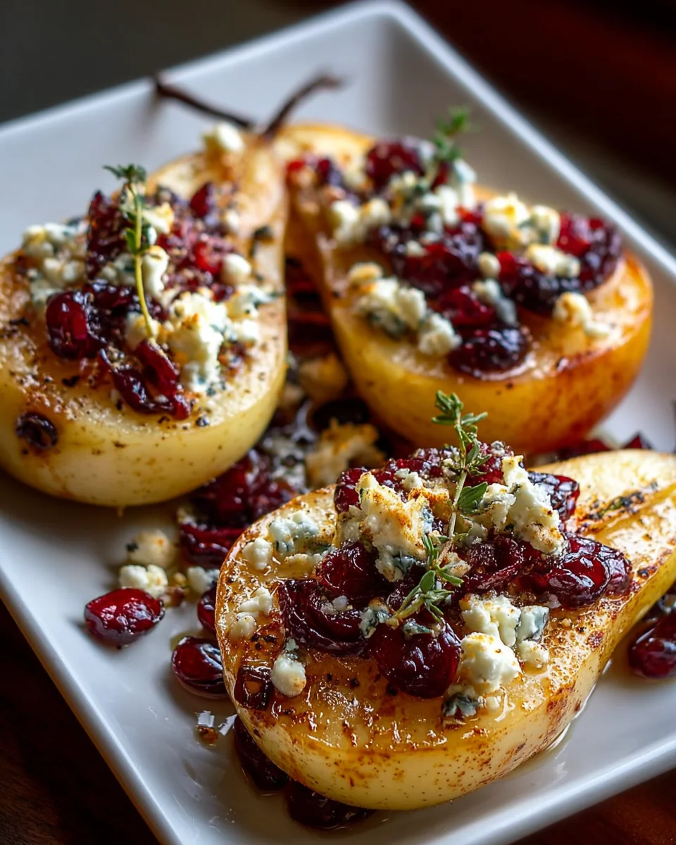 Gebackene Birnen mit Feta und Honig – ein Genuss!