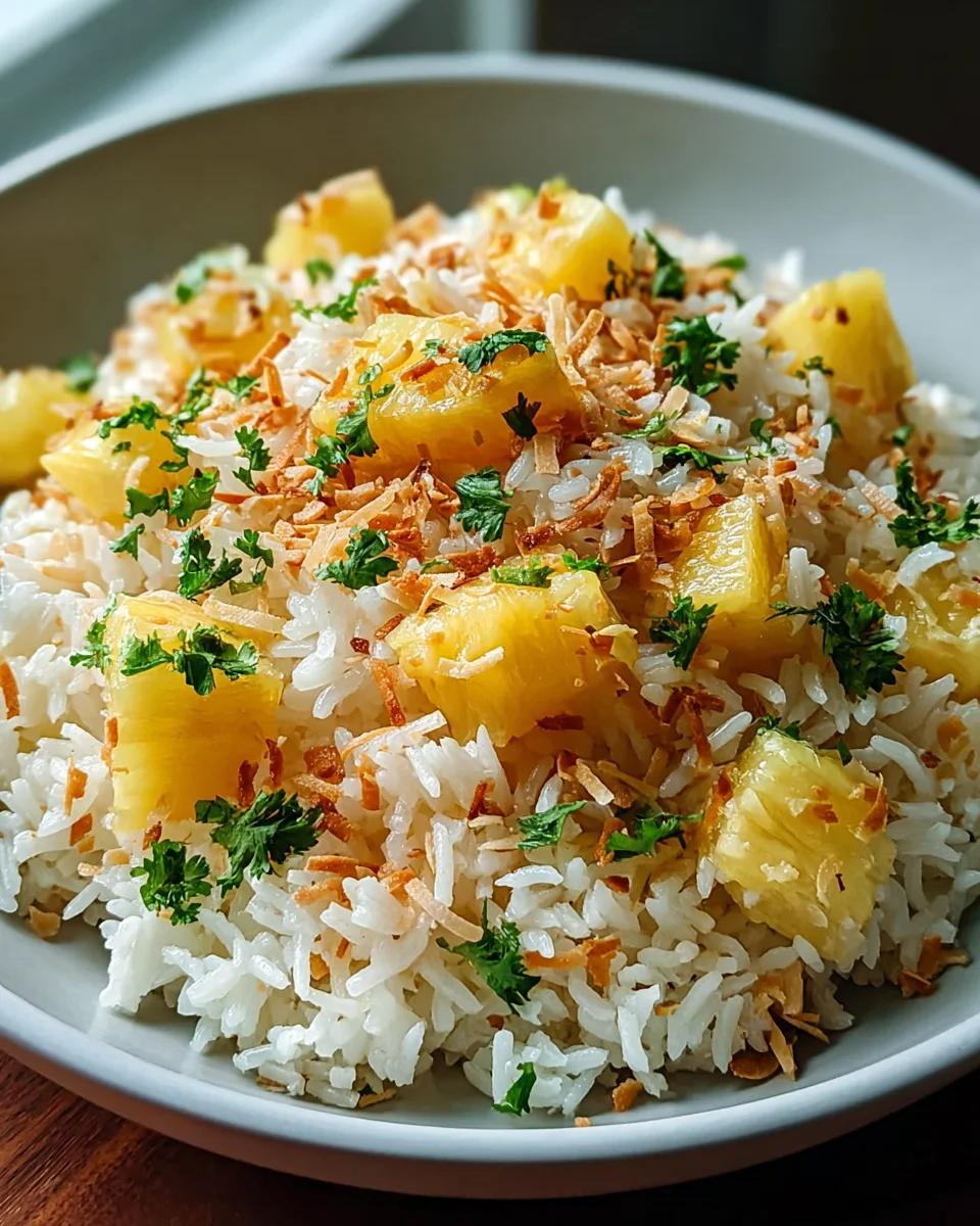 Tropischer Kokosnuss-Ananas-Reis: Exotischer Genuss pur!