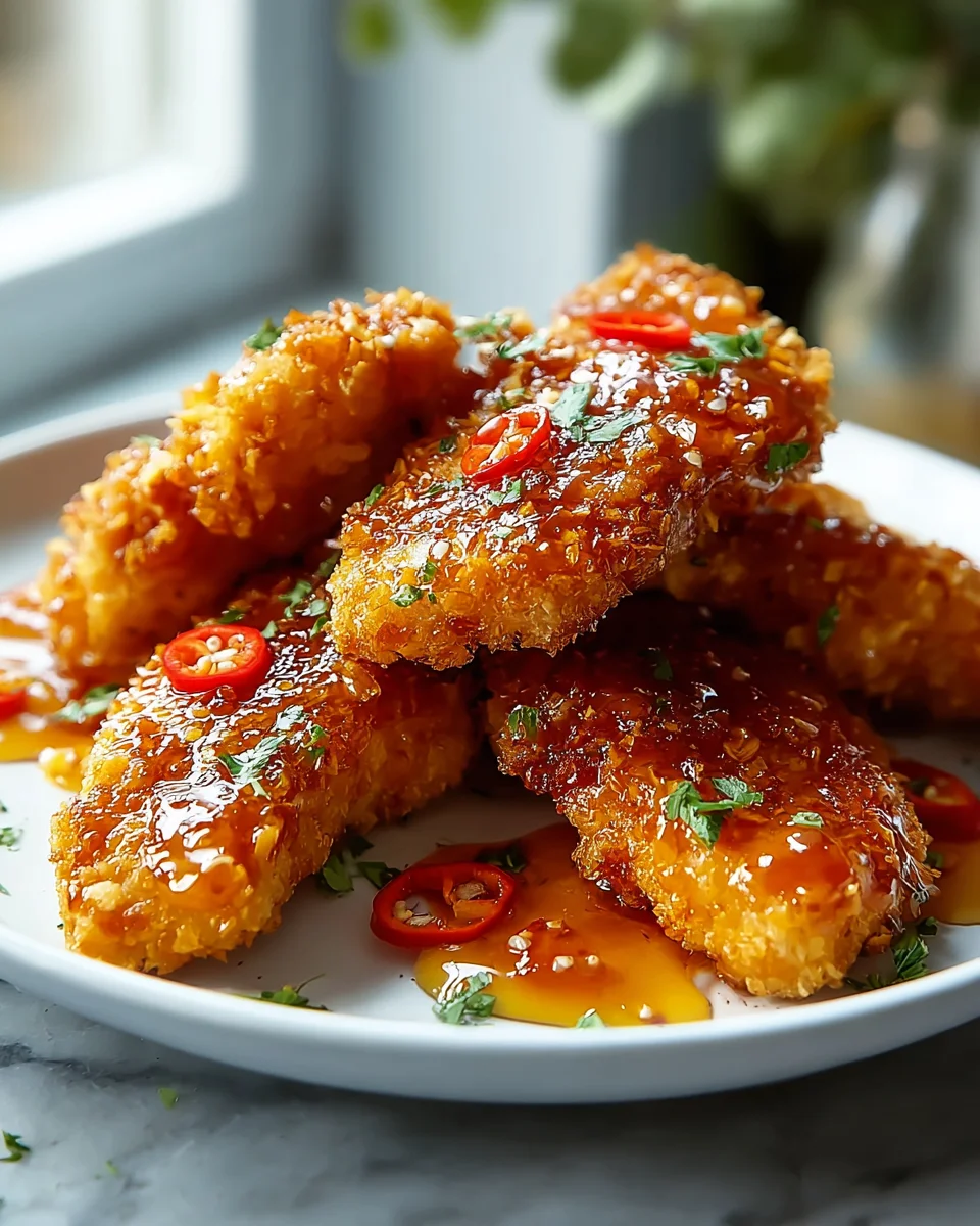 Krosse gebackene Hot Honey Chicken – Süß und würzig genießen!