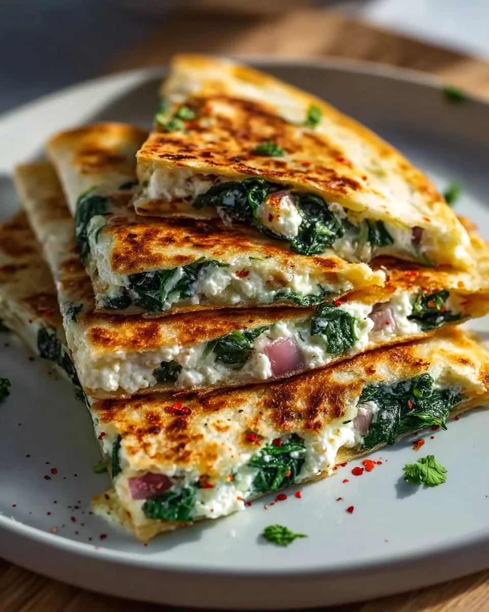 Leckere Spinat Feta Quesadillas – Schnell und einfach genießen!