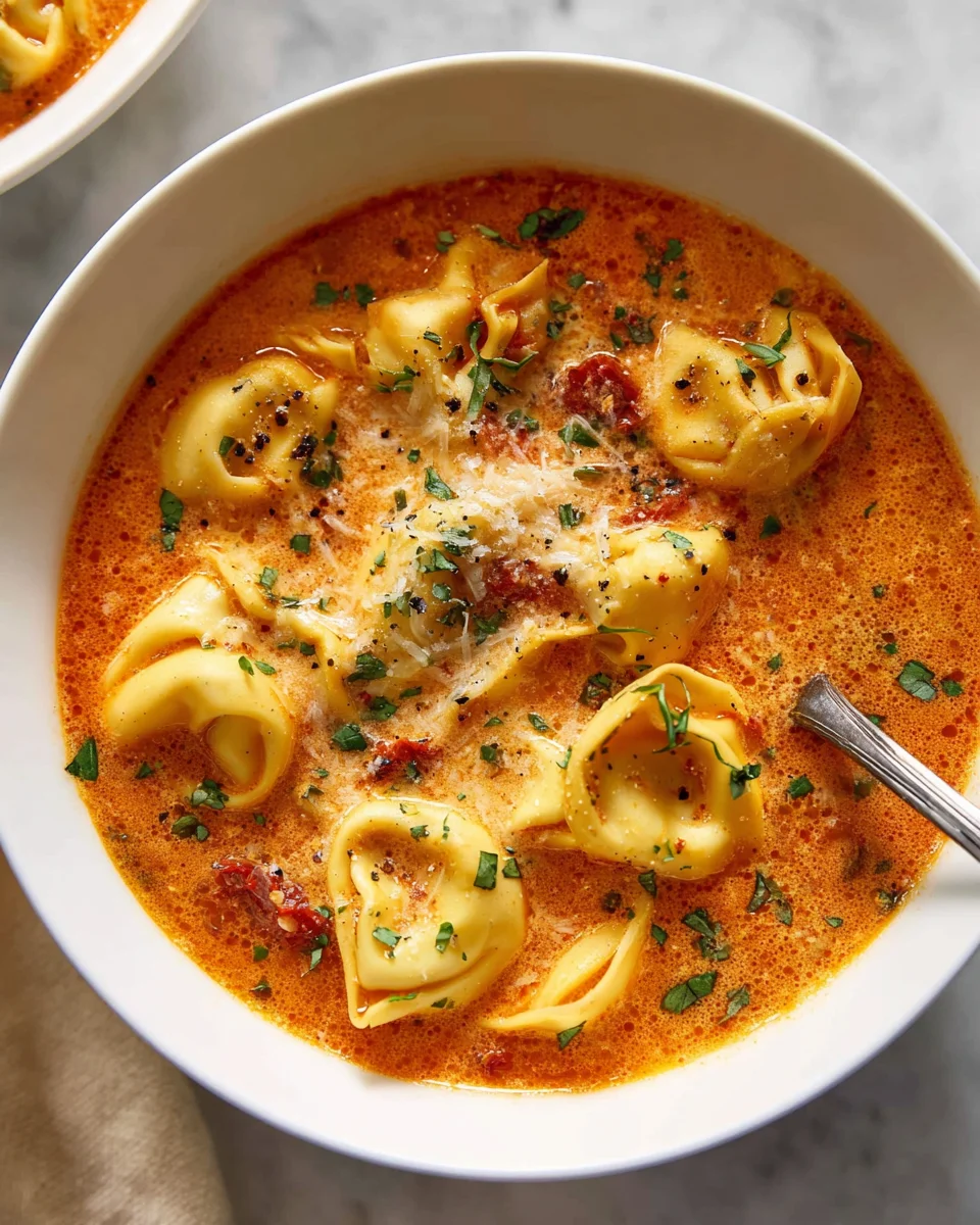 Käse-Tomaten-Tortellini-Suppe: Herzhaft & Lecker!