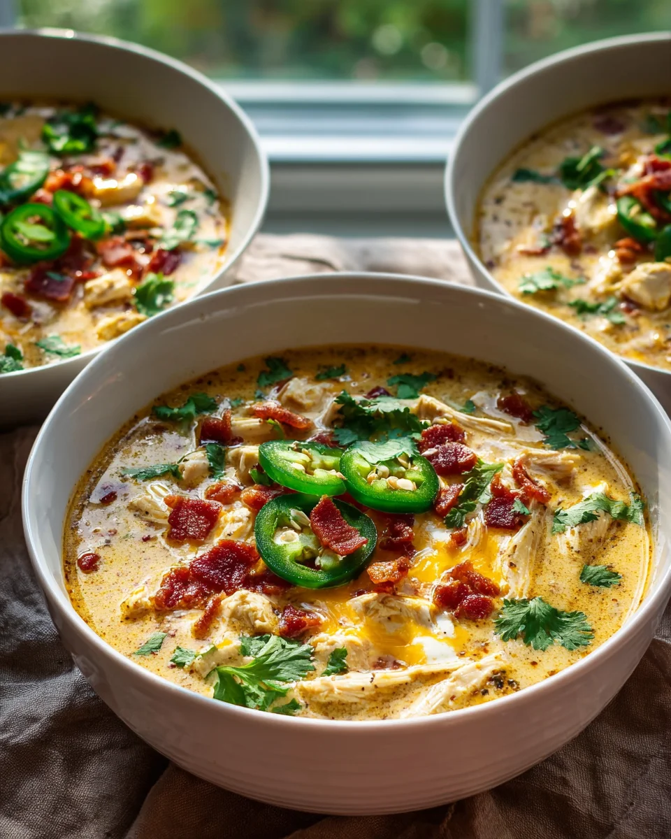 Spicy Jalapeno Popper Chicken Soup: Scharfe cremige Genüsse!