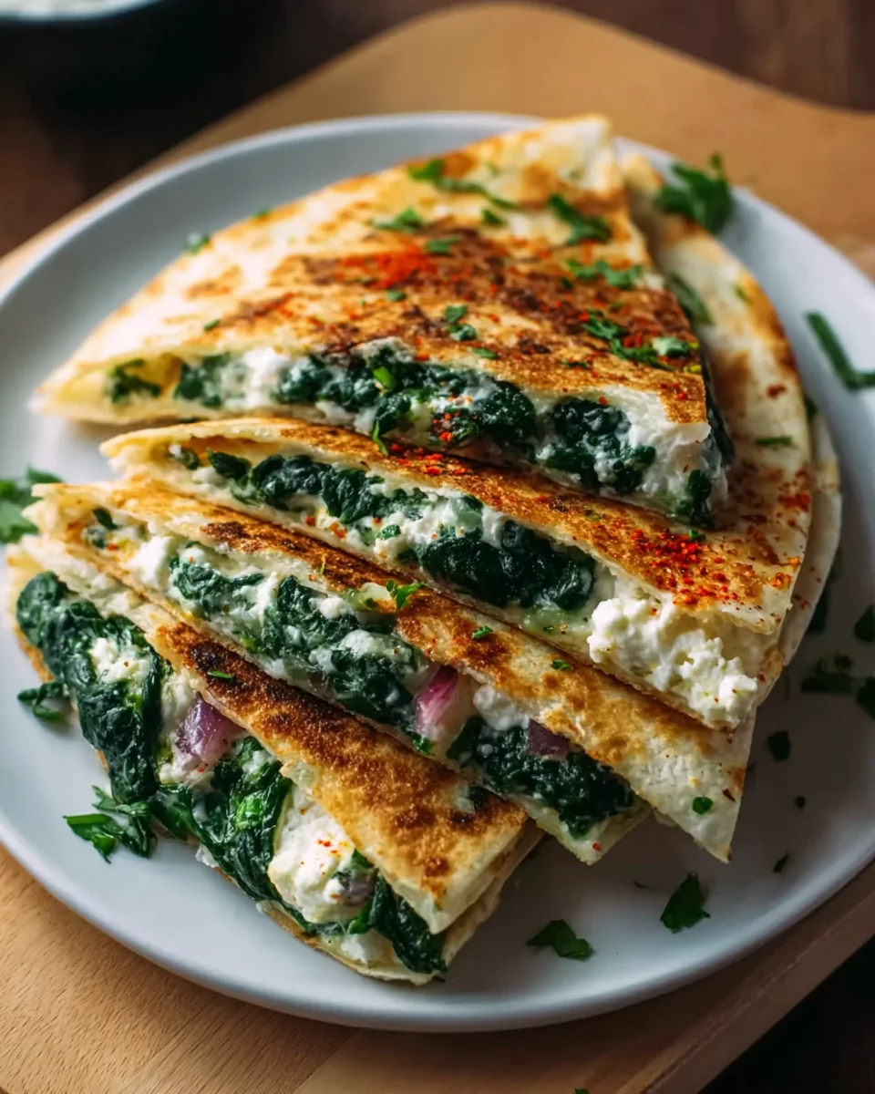 Leckere Spinat Feta Quesadillas – Schnell und einfach genießen!