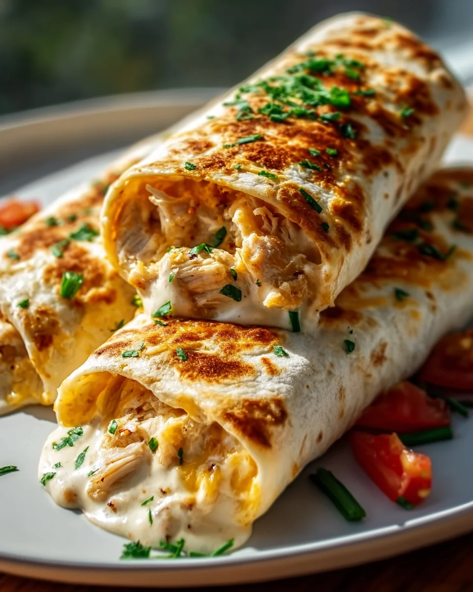 Schnelle Käse Knoblauch Hähnchen Wraps – Lecker & Fix!