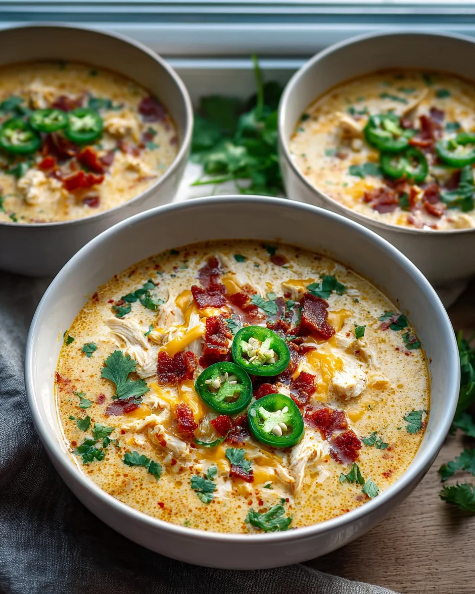 Spicy Jalapeno Popper Chicken Soup: Scharfe cremige Genüsse!
