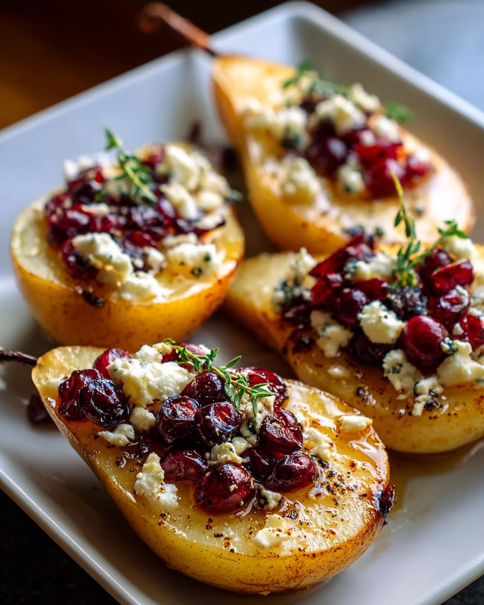 Gebackene Birnen mit Feta und Honig – ein Genuss!