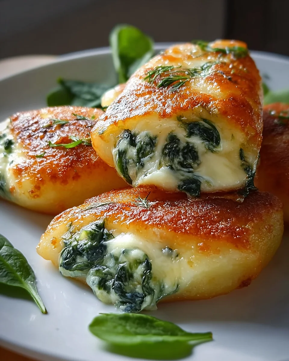 Kartoffeltaschen mit Spinat und Frischkäse – Ein Genuss!