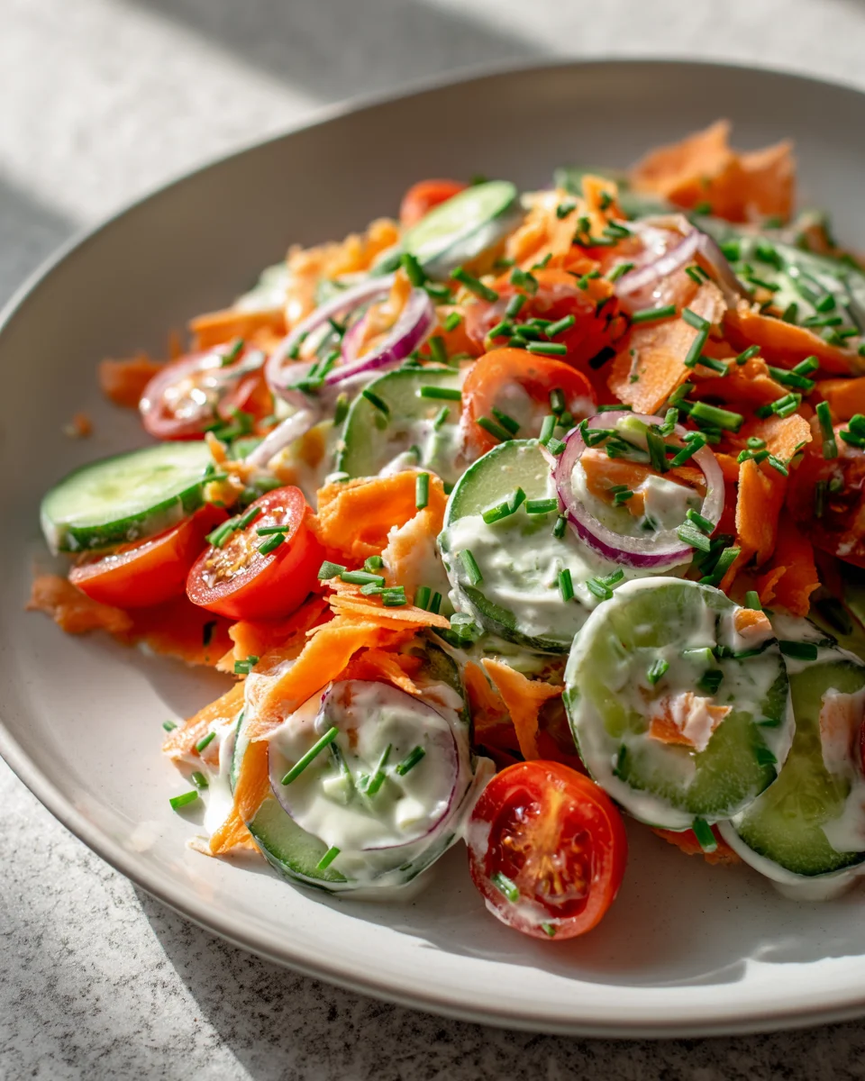 Fitness Salat mit veganem Joghurtdressing und Karotten Rezept