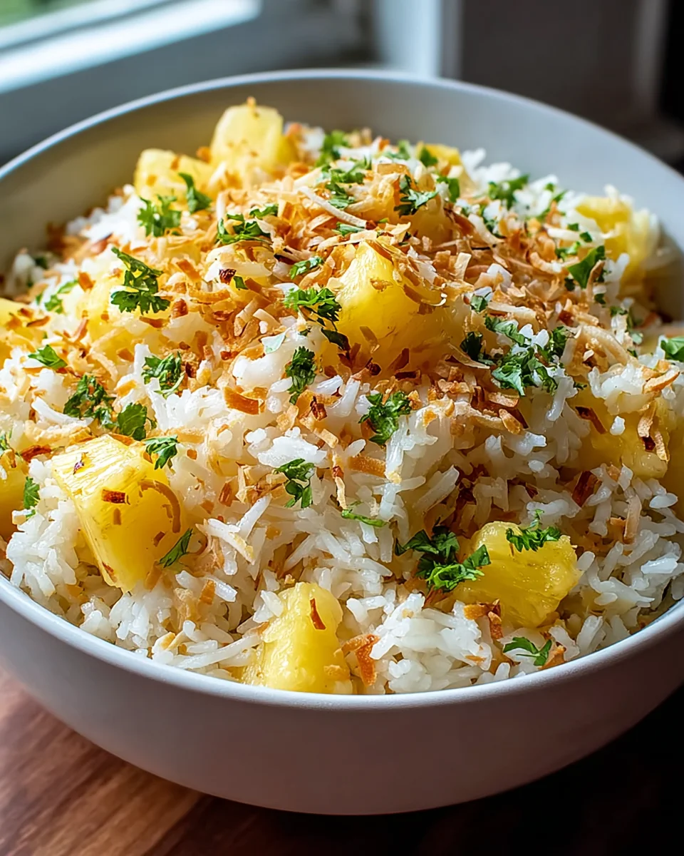 Tropischer Kokosnuss-Ananas-Reis: Exotischer Genuss pur!