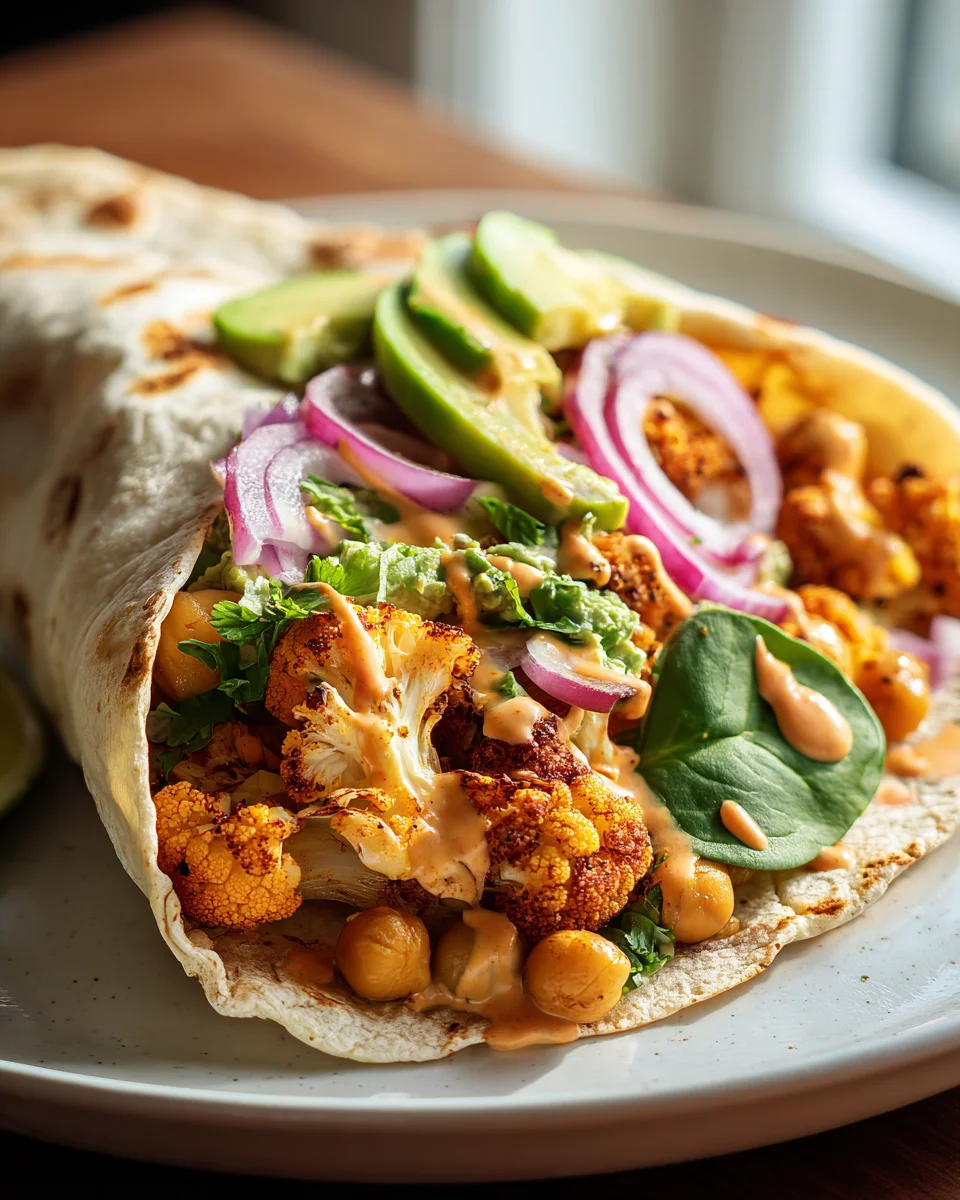 Chili Limetten Kichererbsen Blumenkohl Wrap – Gesund und lecker!