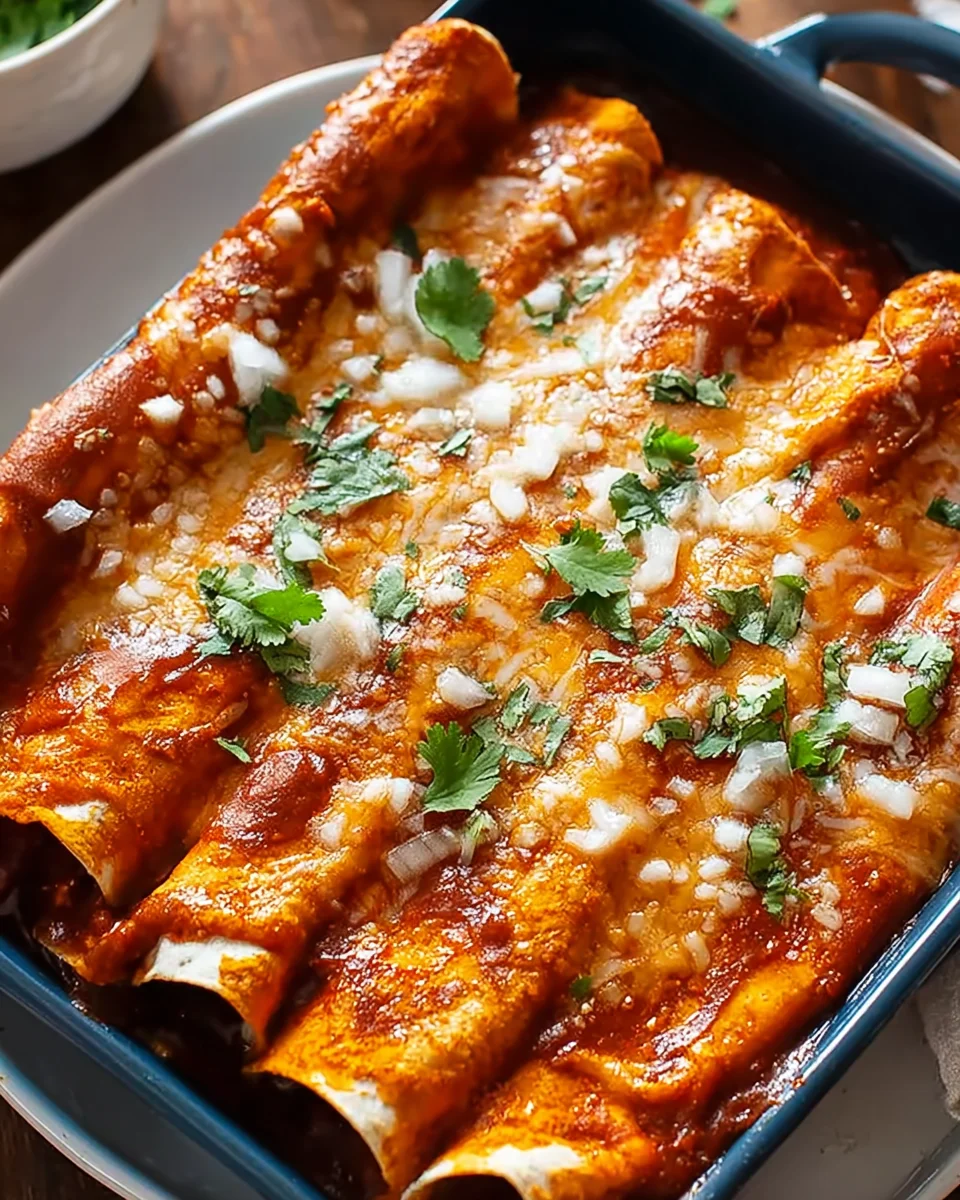 Leckere Bohnen und Käse Enchiladas – Einfaches Rezept!