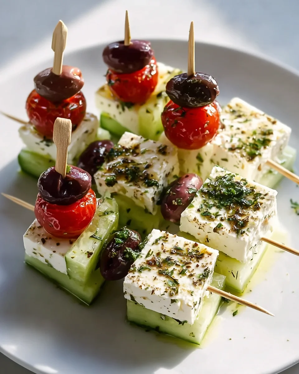 Leckere Feta Spieße mit Gurke – Einfaches Rezept zum Nachmachen!