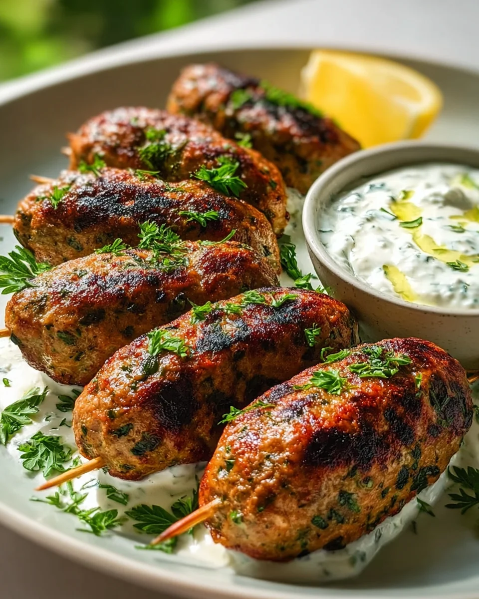Saftige Hähnchen Kofta in Knoblauch-Joghurt-Sauce genießen!