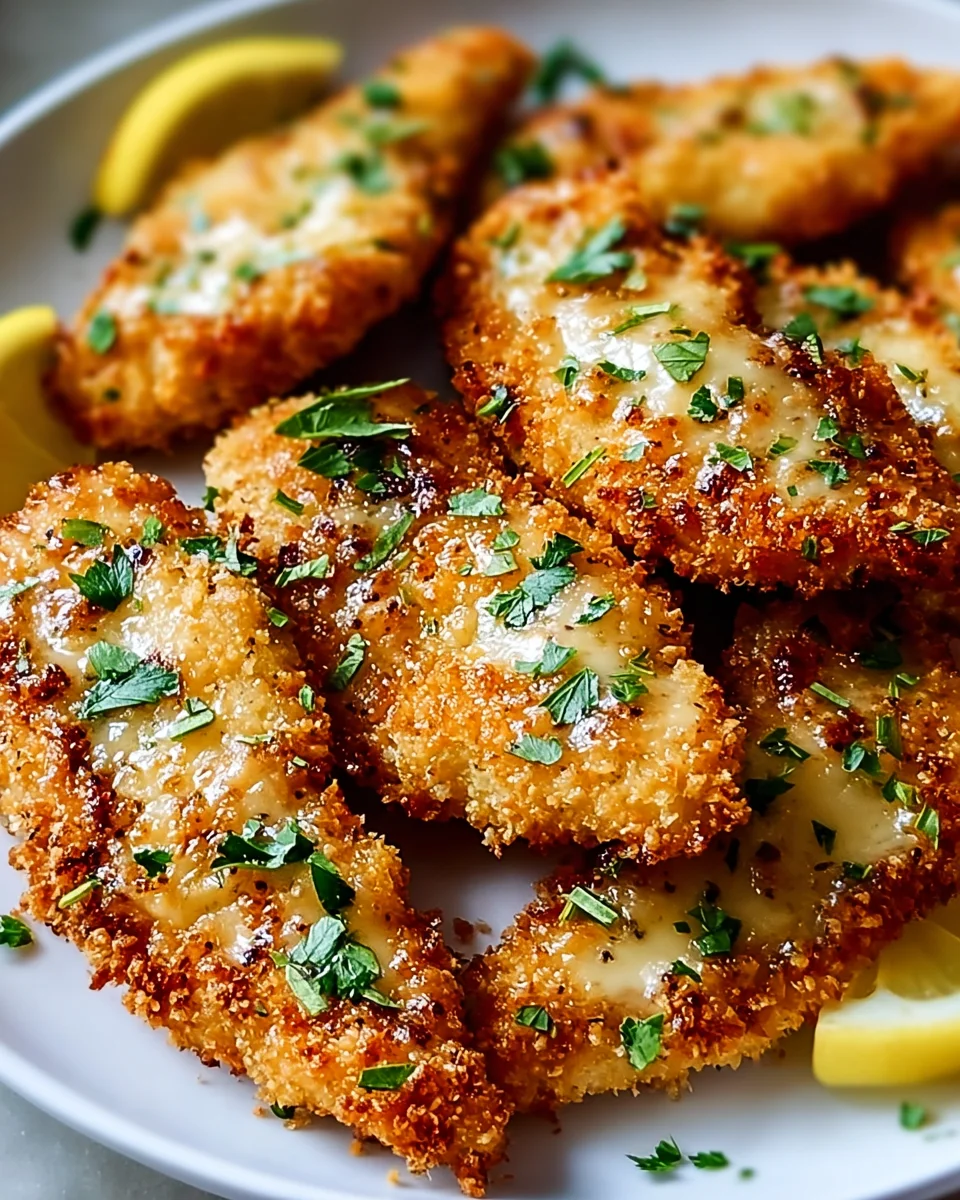 Unwiderstehliche Zitronen-Knoblauch-Parmesan-Hühnchenstrips Rezept