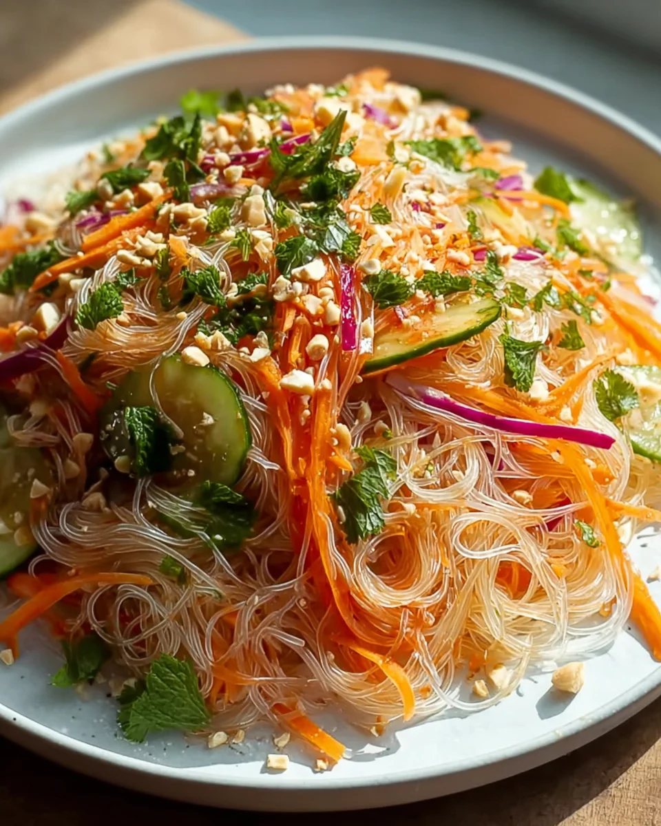 Asiatischer Nudelsalat mit Gin-Aroma-Limetten-Dressing