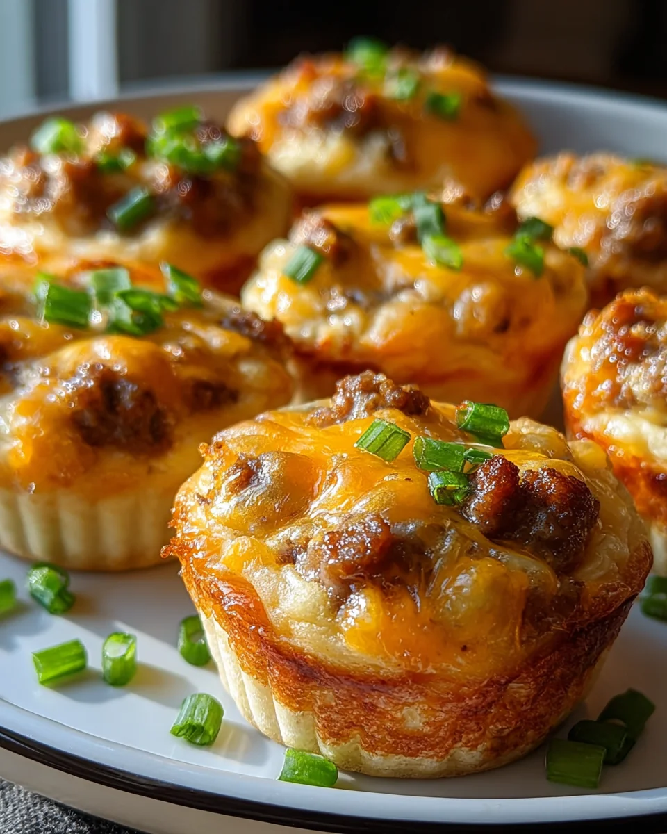 Schnelle Rinderwurst und Cheddar Frühstücksbissen Rezept