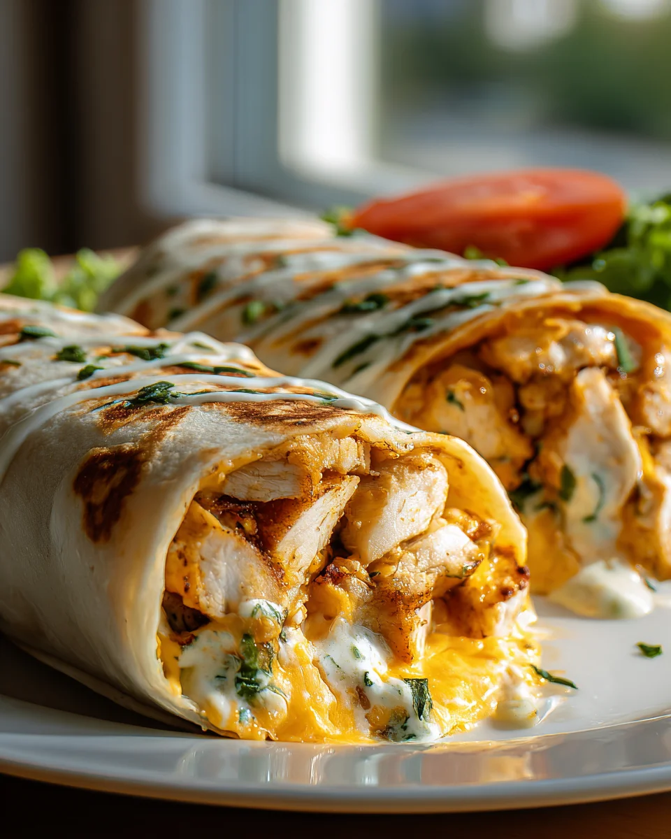 Käseige Knoblauch Hühnchen Wraps – Ein Genuss für jeden Tag!
