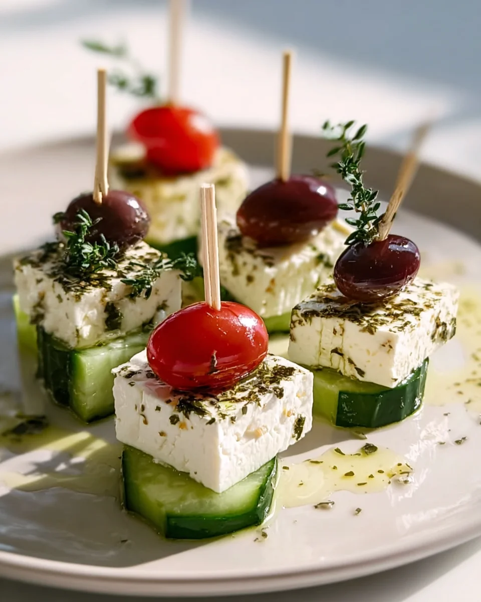 Leckere Feta Spieße mit Gurke – Einfaches Rezept zum Nachmachen!