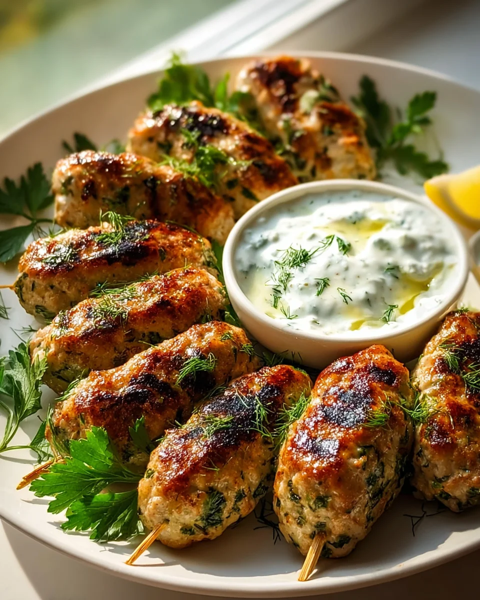 Saftige Hähnchen Kofta in Knoblauch-Joghurt-Sauce genießen!
