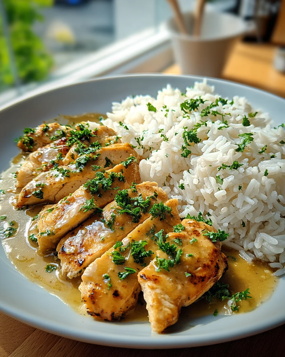 Cremiges Honig Senf Hähnchen mit Reis – Lecker & Schnell