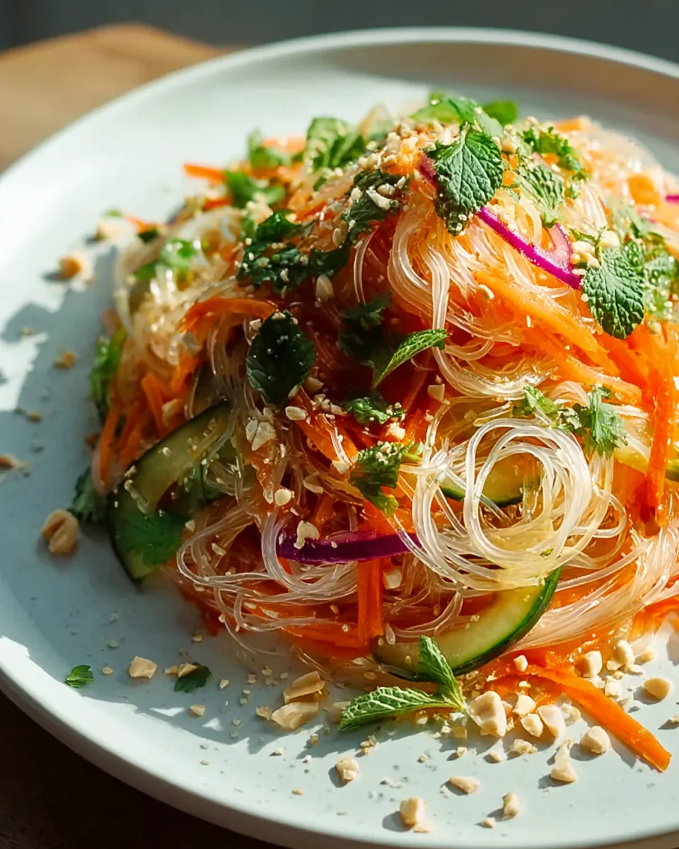 Asiatischer Nudelsalat mit Gin-Aroma-Limetten-Dressing