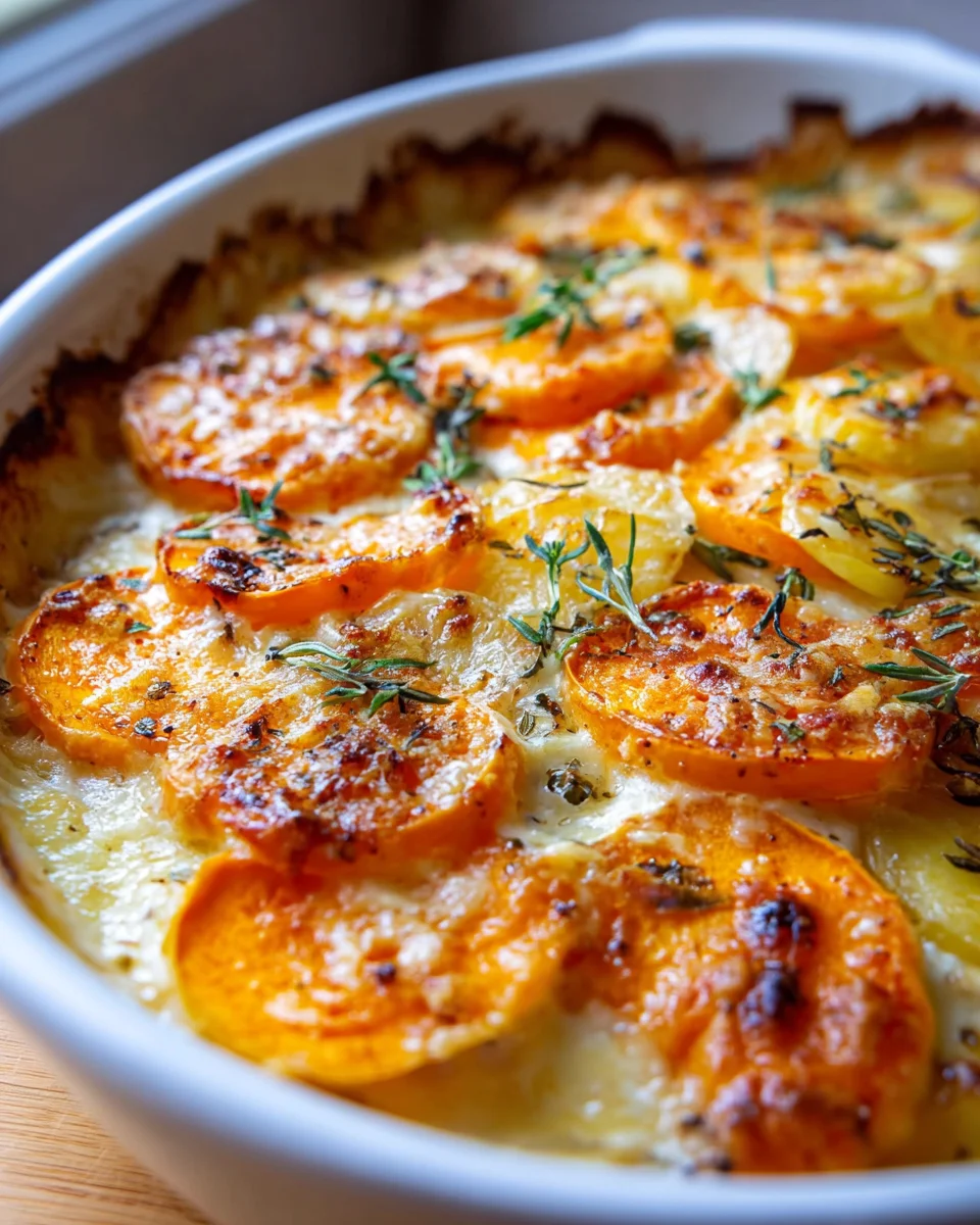 Cremiger Kürbis Kartoffel Auflauf – Herbstlicher Genuss für dich!