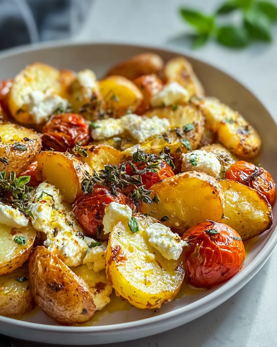 Gesunde gebackene Feta-Kartoffeln – Einfaches Rezept!