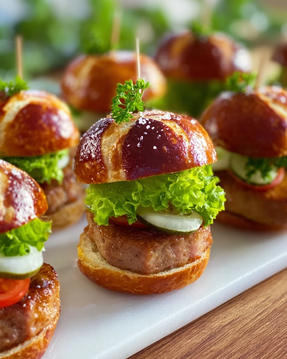 Mini Laugen Burger mit Leberkäse – Herzhaftes Genussrezept!