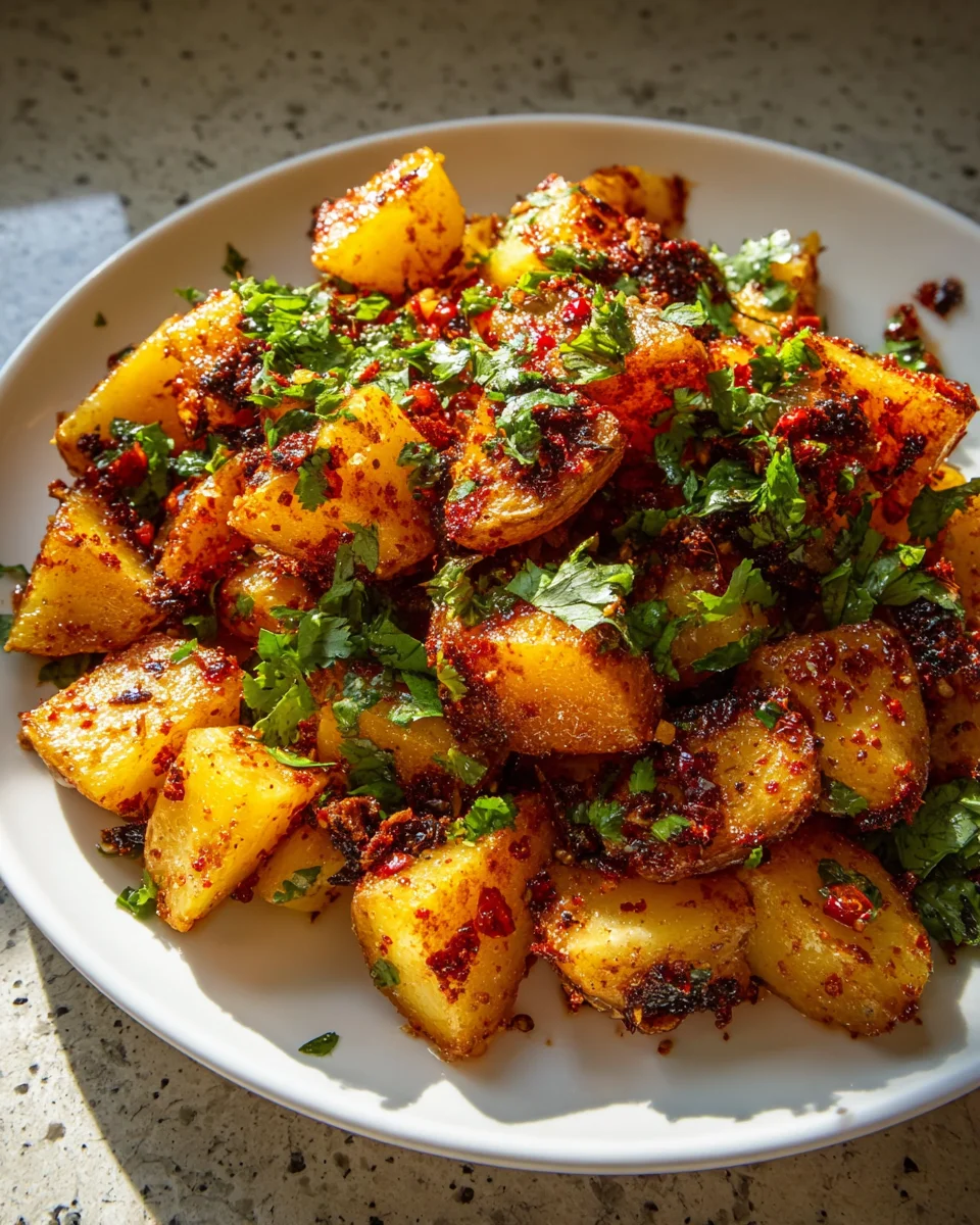 Spicy Mexican Street Potatoes: Papas Con Chile Rezept genießen!