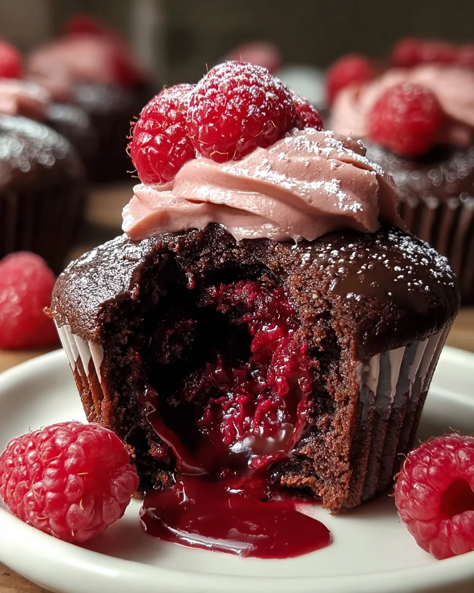 Saftige Himbeer-Schokoladen Lava Cupcakes – Ein Genuss!