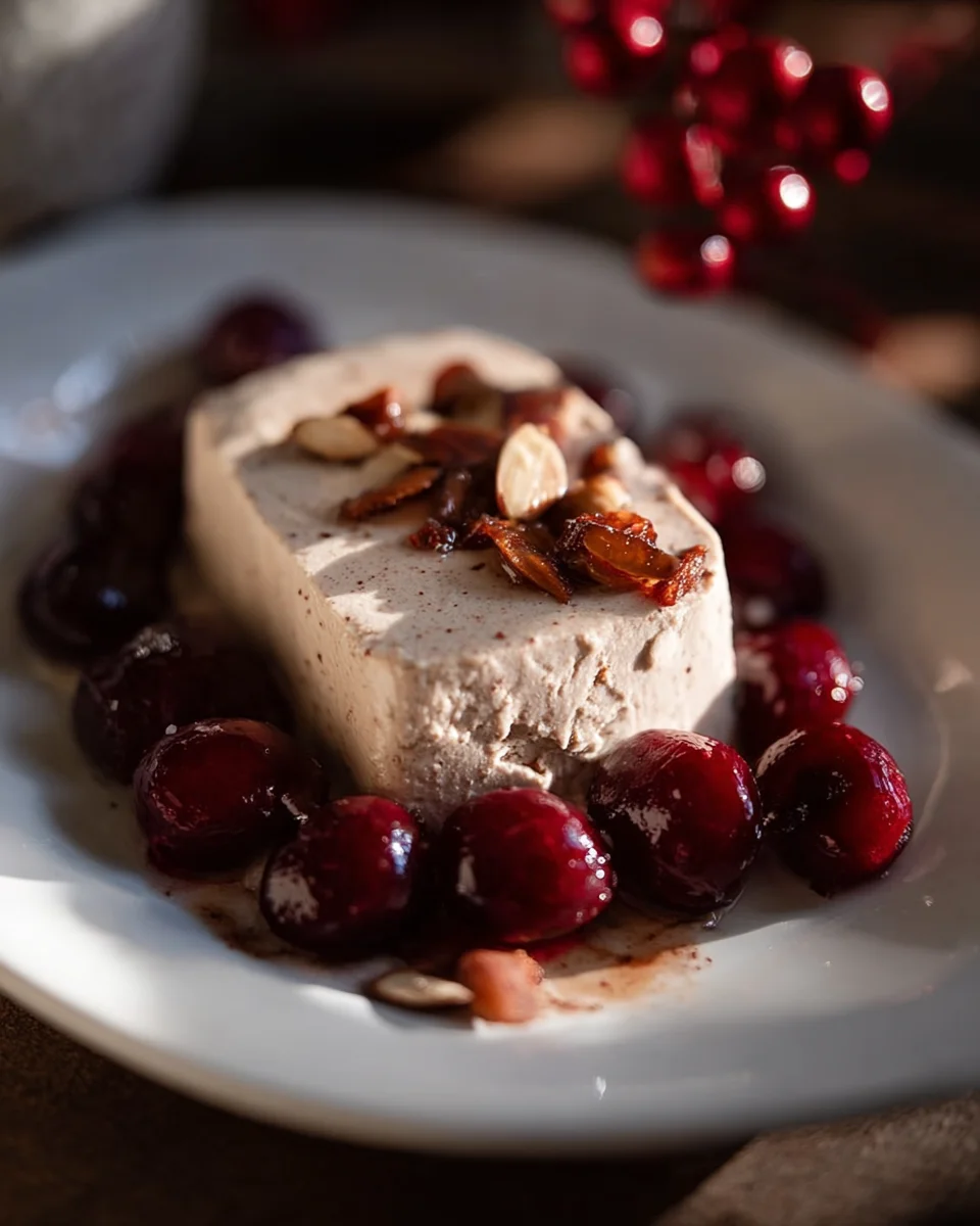 Cremiges Zimtparfait mit Mandeln & Kirschextrakten