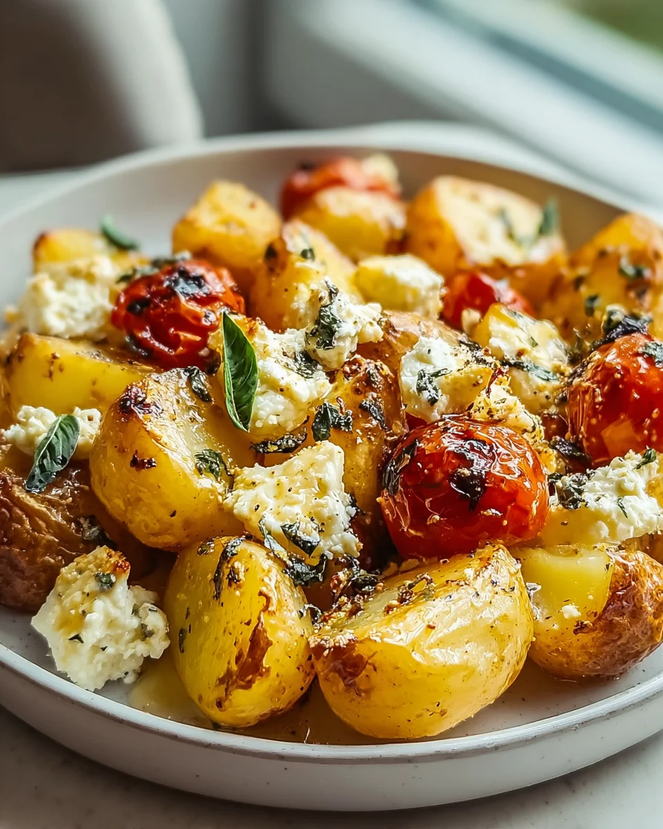 Gesunde gebackene Feta-Kartoffeln – Einfaches Rezept!