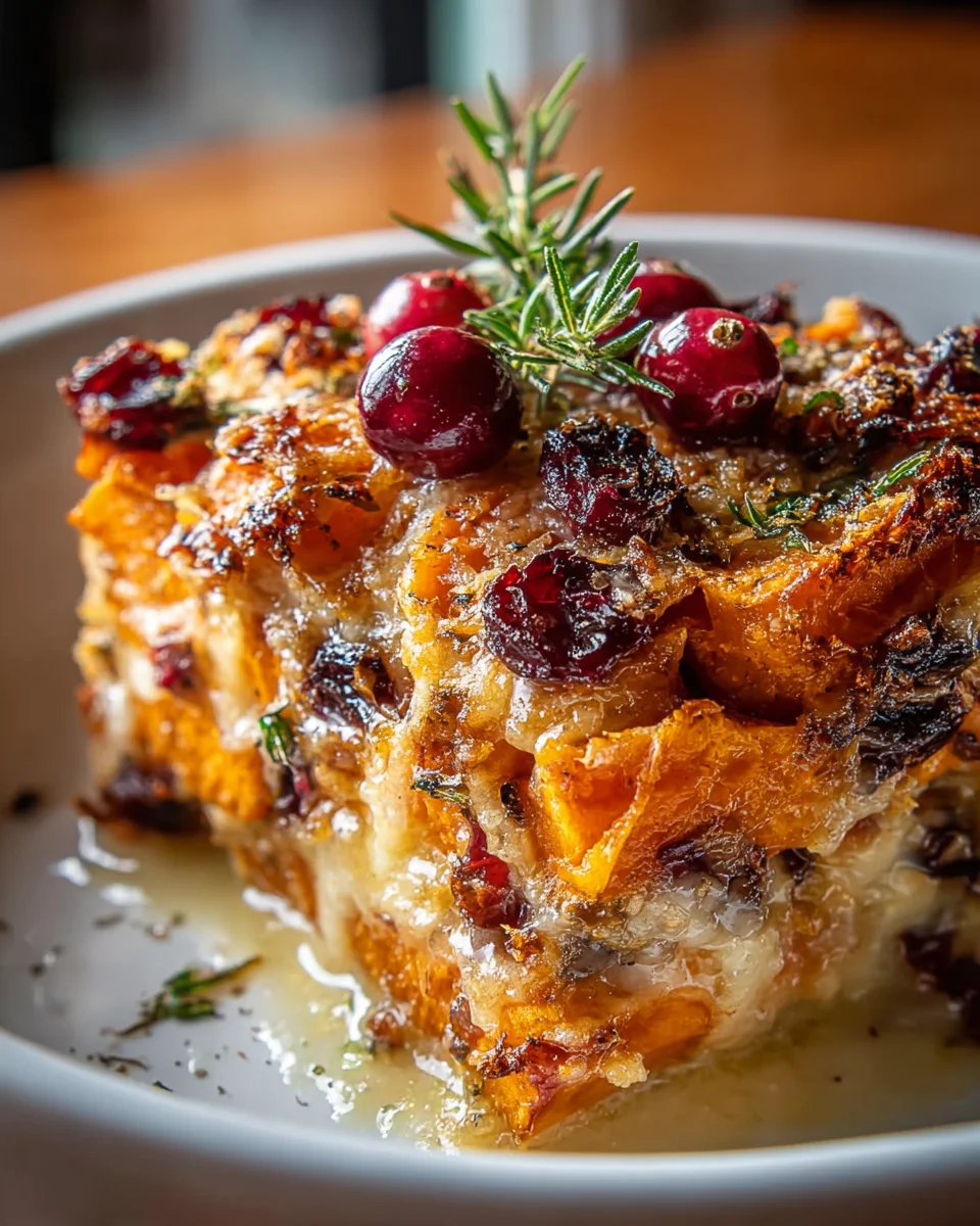 Festliches Süßkartoffel-Cranberry-Gratin Rezept genießen!
