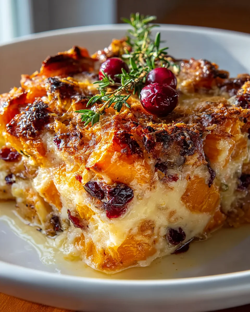 Festliches Süßkartoffel-Cranberry-Gratin Rezept genießen!