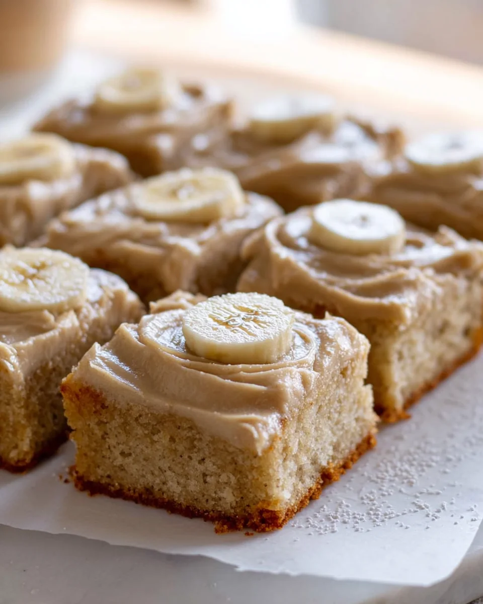 Leckere Bananenriegel mit braunem Butterglasur Rezept