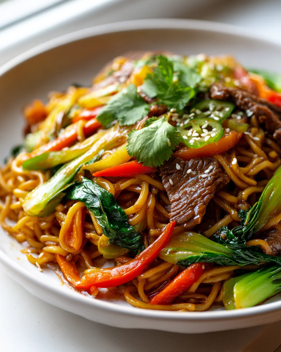 Korean BBQ Nudelpfanne: Schnelles, aromatisches Gericht!
