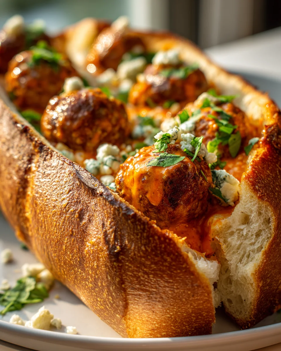 Büffel-Fleischbällchen-Baguette-Boote: Einfach Köstlich!